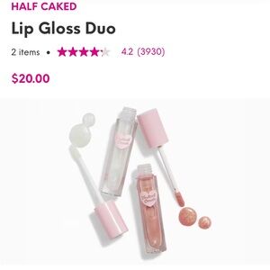 Half Caked Beauty Instant Crush Hydrating Lip Gloss Duo